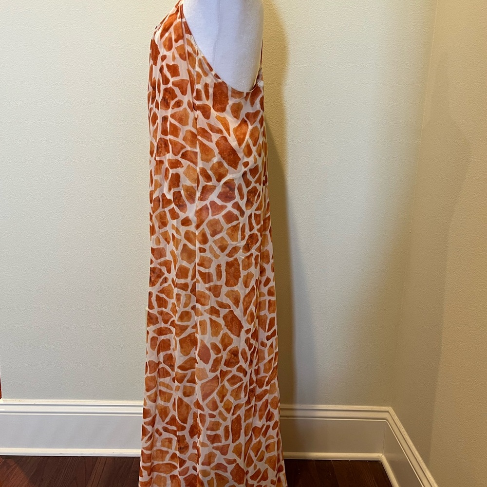NWOT Giraffe Print Halter Maxi Dress - Picture 2 of 5
